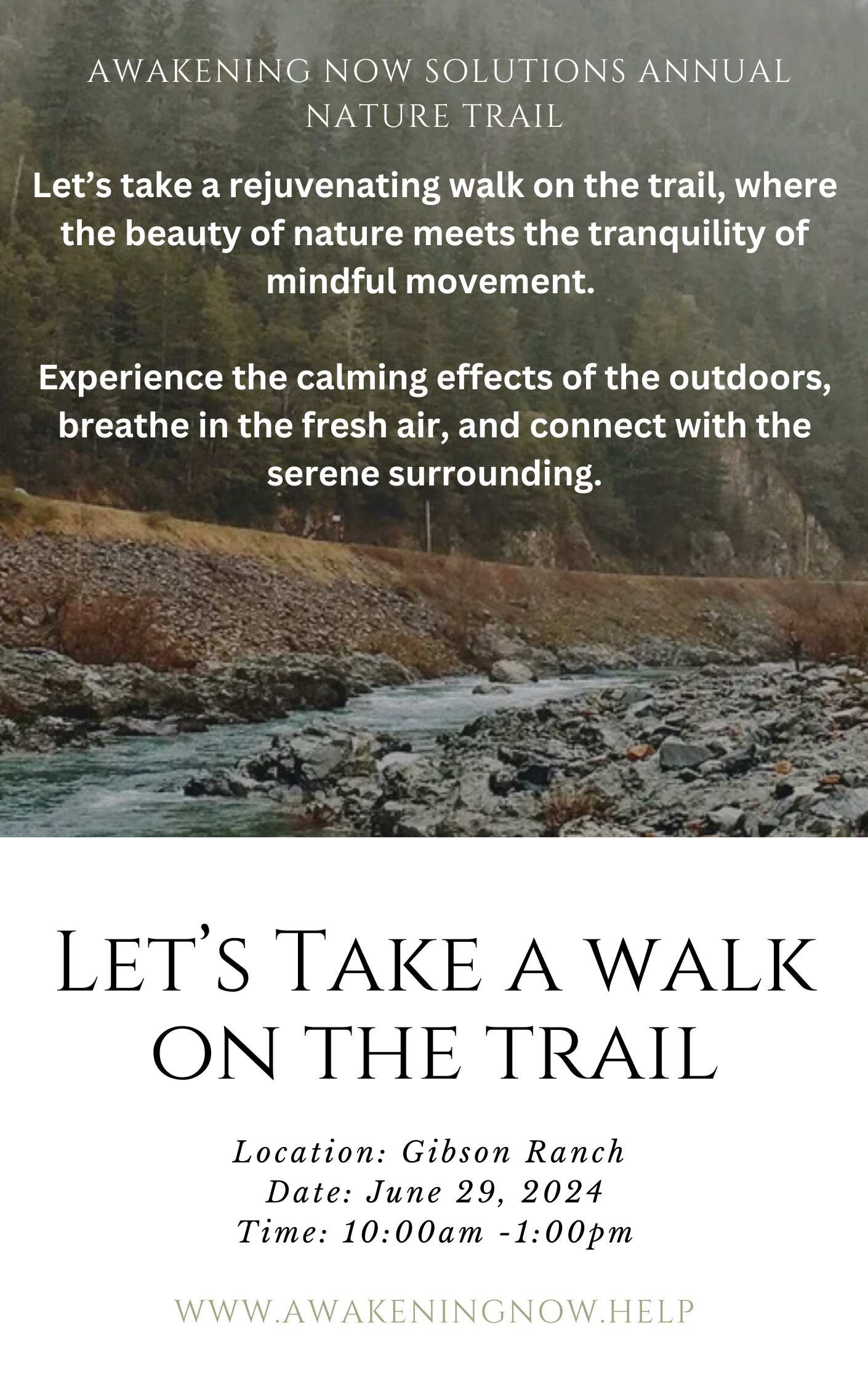 photo of awakeningNow events NatureTrail