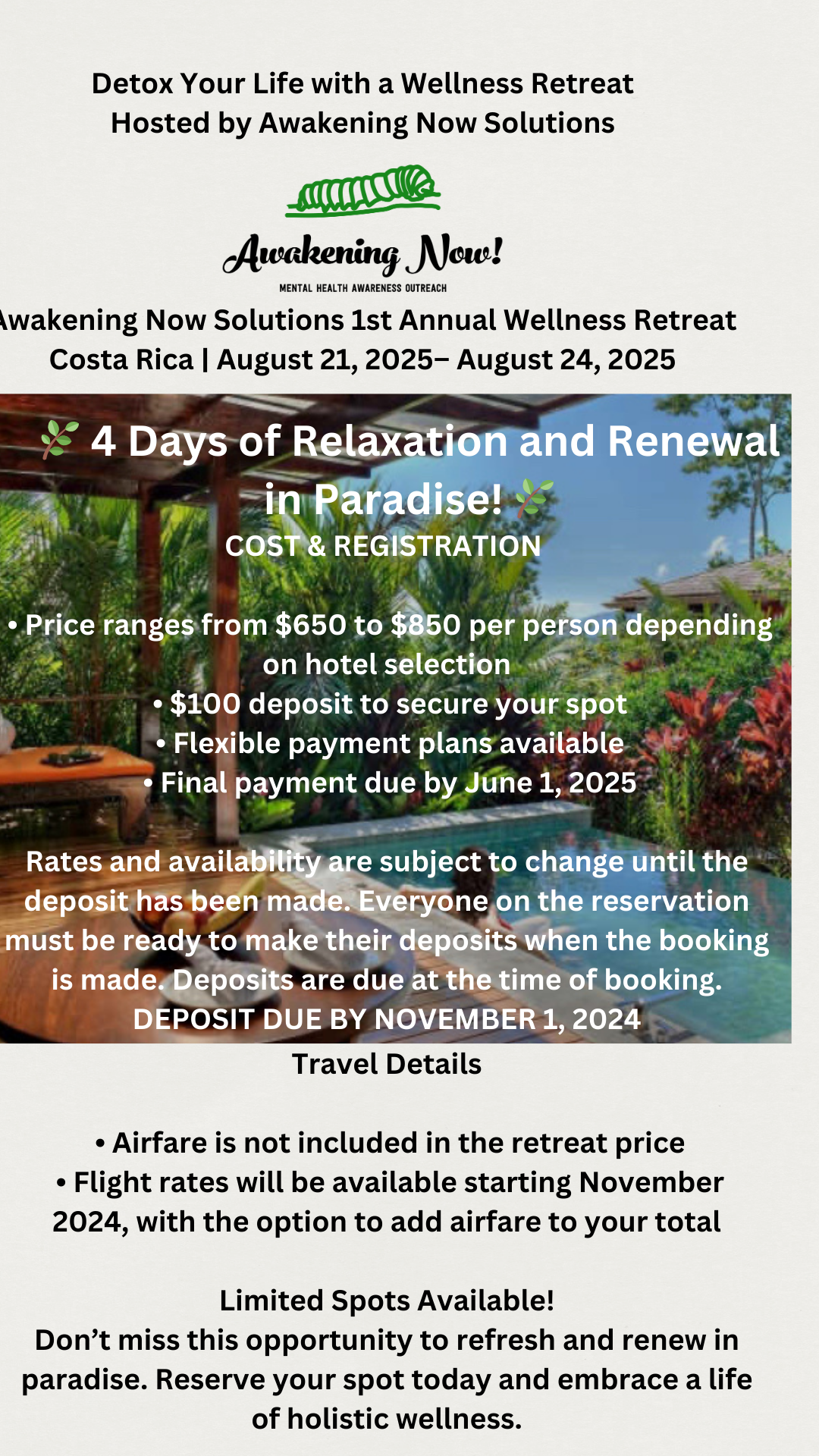 photo of awakeningNow flyer